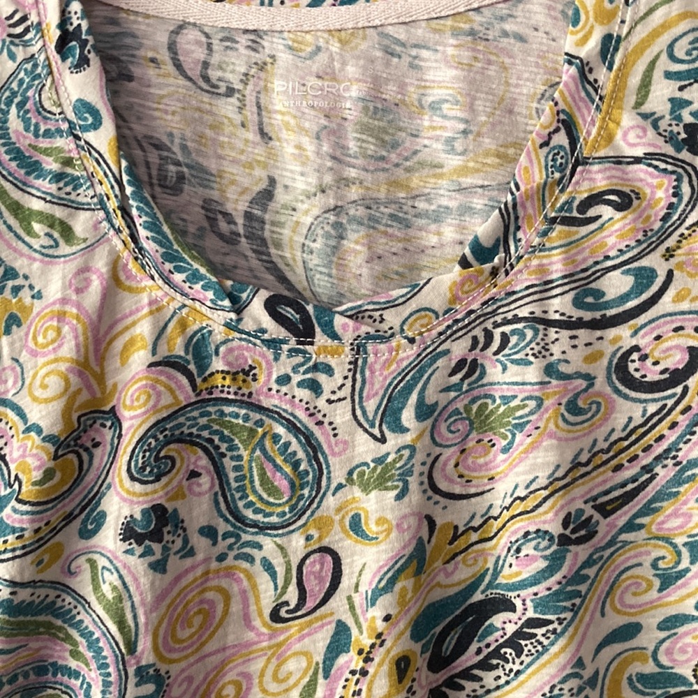 Anthropologie Multi-Color Tee S - Picture 6 of 10